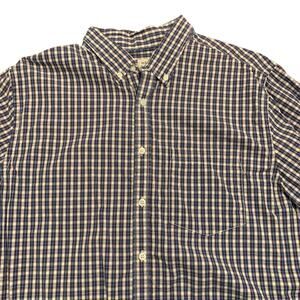 Old Navy Mens button down shirt, blue white red plaid, XL